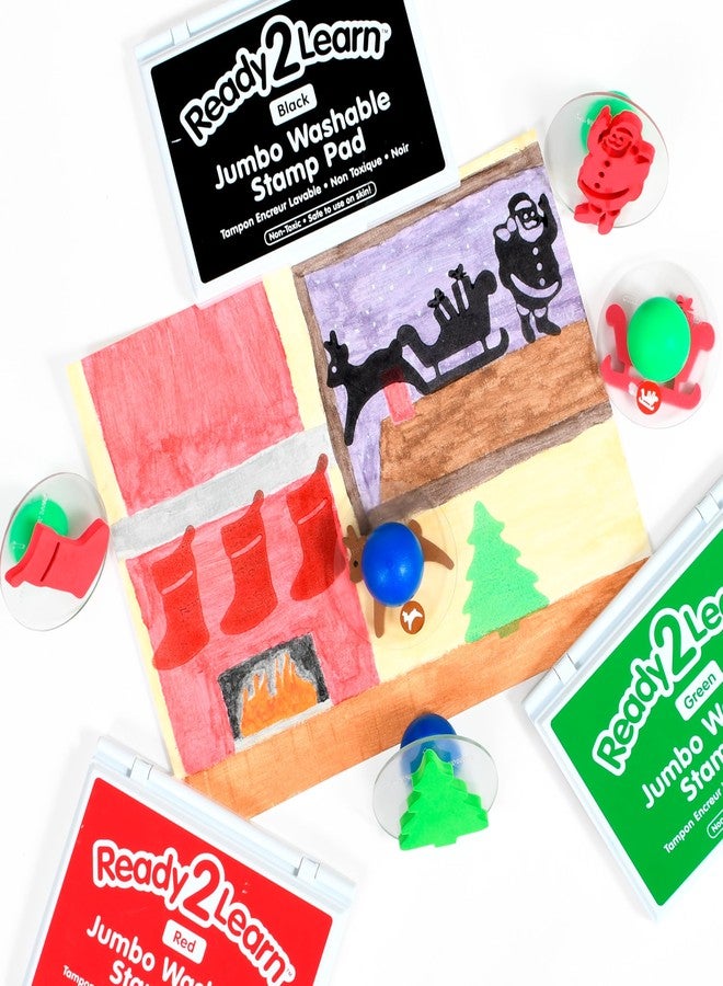 READY 2 LEARN Giant Stampers - Christmas Shapes - Set of 10 - Easy to Hold Foam Stamps for Kids - Arts and Crafts Stamps for Displays, Posters, Signs and DIY Projects - Image 5